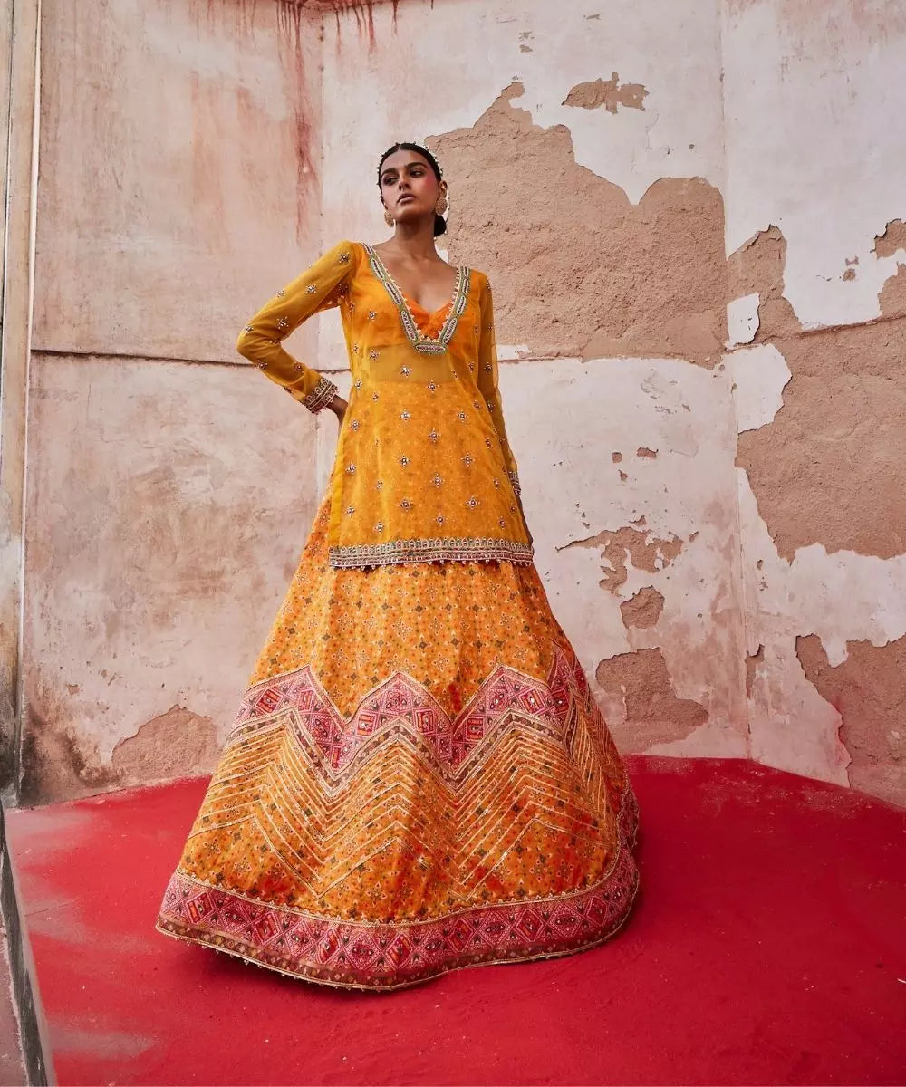 ADITI GUPTA -  Patola Lehenga Kurta Set